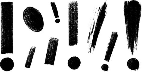 Aufkleber - Artistic collection of typographic punctuation marks in grunge style for creative design projects