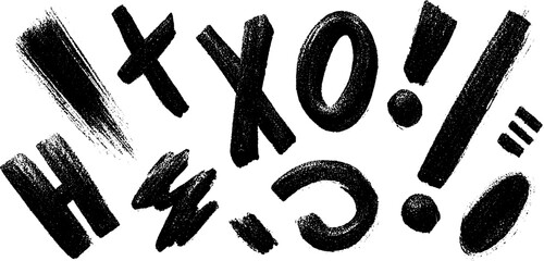 Poster - Creative typography collection of bold punctuation marks for graphic design