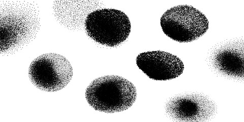 Poster - Abstract handmade ink stippling textures for artistic design and background use