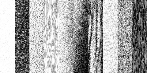 Aufkleber - Seamless hatching and crosshatch texture kit for artistic design projects