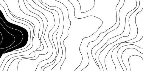 Aufkleber - Abstract geometric black linear forms on white background