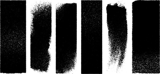 Poster - Abstract black stamp textures collection for artistic and design projects