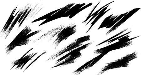 Aufkleber - Dynamic high contrast black ink lines for creative design projects