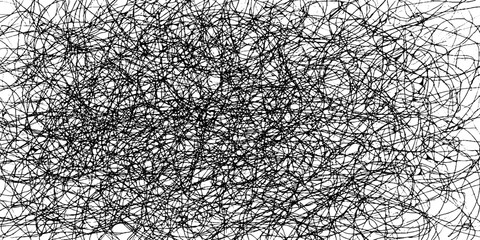 Aufkleber - Abstract black scribbles background design for creative projects