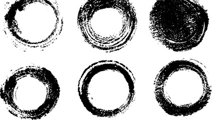 Poster - A collection of circular ink stamp textures for creative design projects