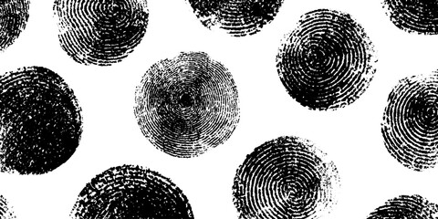 Poster - Circular rubber stamp textures collection for creative design projects