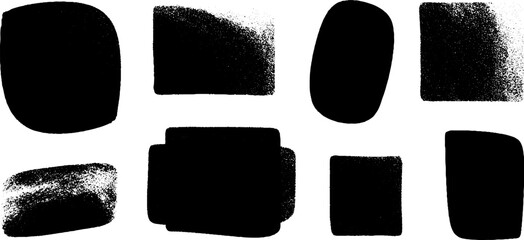 Aufkleber - Abstract ink shapes set for modern graphic design and art projects