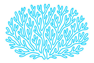Poster - Marine ecosystem illustration featuring delicate blue coral design, symbolizing underwater biodiversity and environmental preservation
