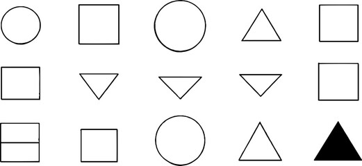 Aufkleber - Minimalist geometric shape collection for modern design projects