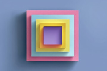 Poster - Abstract geometric colorful pattern with symmetry on dark background