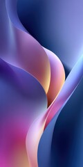 Poster - Abstract colorful flowing gradient shapes with soft textures and dynamic lines