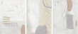 © Irina Sokol - Scandinavian inspired abstract wall art set with modern brush strokes, soft neutral tones, and minimalist lines. Perfect for gallery walls, posters, home decor, and design projects