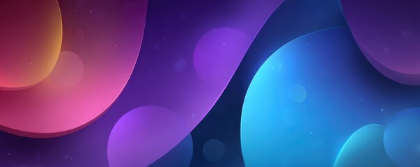 Poster - Dynamic abstract background with fluid blue and purple glowing shapes