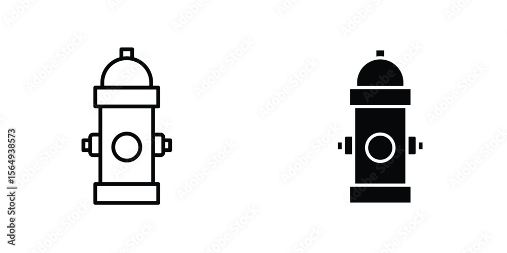 Fire Hydrant File Icon Fire hydrant icon design collection. Vector sign and symbol for UI ...