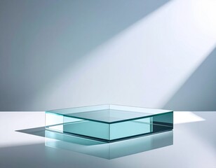 Aufkleber - Glass Display Platform with Light and Shadow