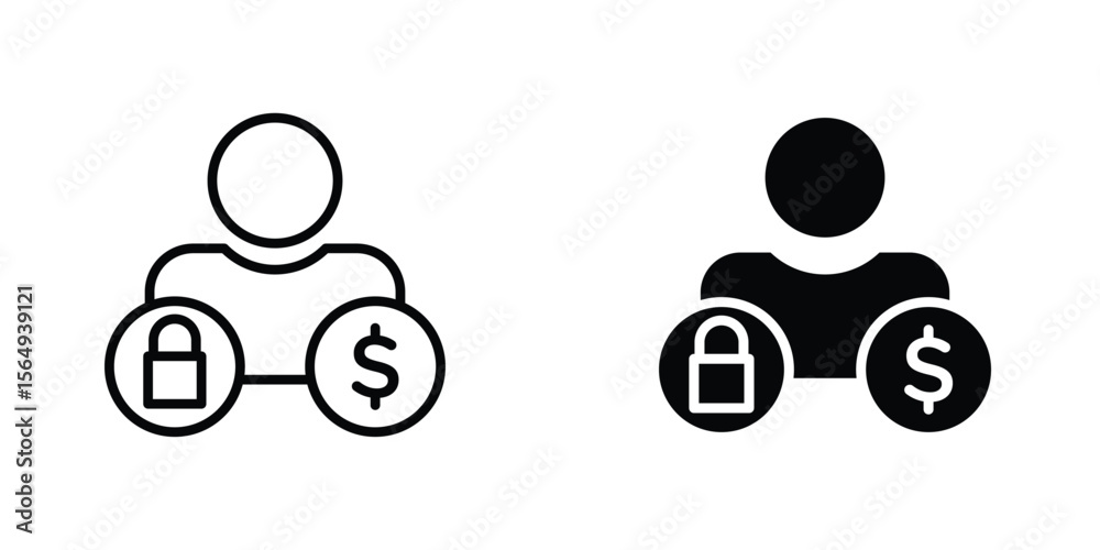 Guarantor icon design collection. Vector sign and symbol for UI designs ...