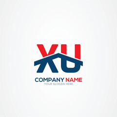 Leinwandbilder - XU UX Creative Modern Letters Logo Design Element