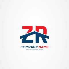 Leinwandbilder - ZR or RZ Creative Modern Letters Logo Design Element