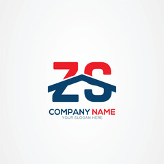 Leinwandbilder - ZS or SZ Creative Modern Letters Logo Design Element