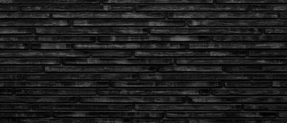 Poster - Black brick wall with no visible design. wall is made of bricks and is very dark