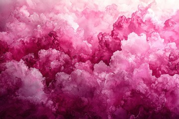 Poster - Vivid pink abstract watercolor artwork background with dynamic organic patterns