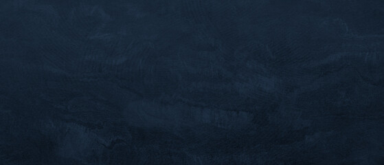 Poster - Wide rough gritty dark blue texture for banner web page template design.