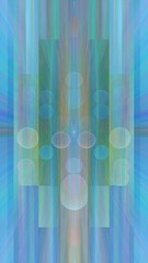 Poster - Abstract Blue Green Geometric Pattern with Circles