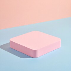Aufkleber - Pink Square Platform on Pastel Background