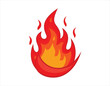 © Design_Circle - Hot burning fireball illustration in vector style, representing flammable energy and explosive heat.