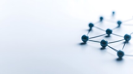 A network of interconnected spheres.