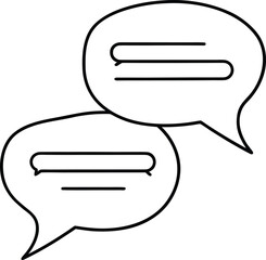 Poster - Collection of speech bubbles and conversation boxes with connecting lines isolated on transparent background