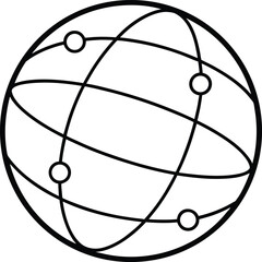Poster - Global network of artificial intelligence lines connecting the world isolated on transparent background
