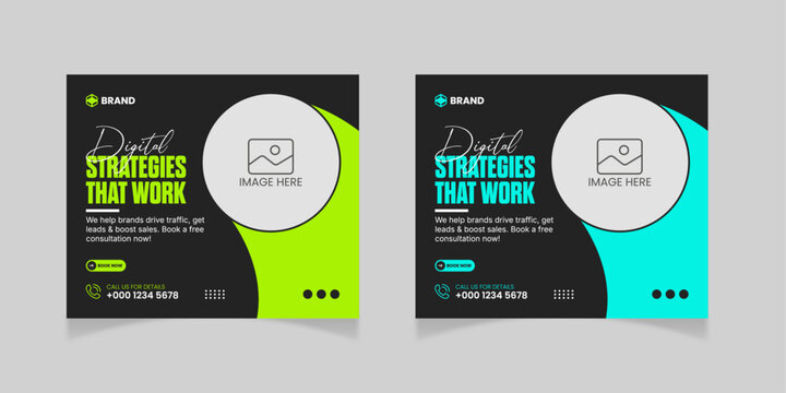 Medium rectangle google Ads template design