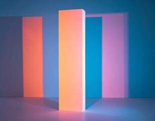 Poster - Abstract Geometric Shapes with Neon Lighting