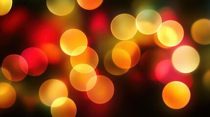 Poster - Bright colorful bokeh background. Abstract blurred light from garland. Celebration festive concept for holiday party, New Year.
