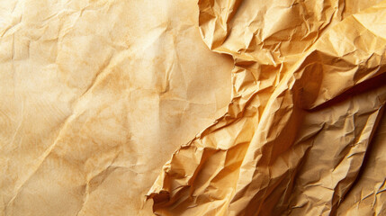  - Crumpled aged paper texture with light folds and creases, showcasing warm, vintage appearance that adds character and depth to any design project
