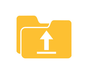 Poster - Upload folder file download icon. Folder upload vector design and illustration.

