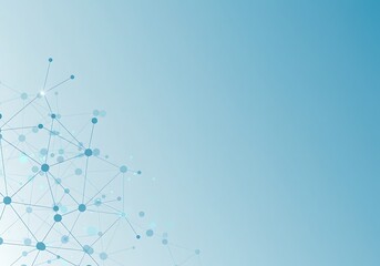 Aufkleber - A network of connected dots on a light blue background