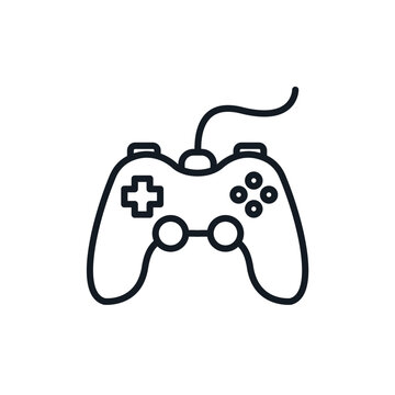 gamepad icons isolated on White Background. Flat style design,symbol collection