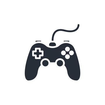 gamepad icons isolated on White Background. Flat style design,symbol collection