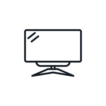 monitor icons isolated on White Background. Flat style design,symbol collection
