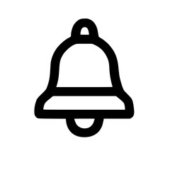 Fototapete - Minimalist Outline Bell Notification Alert Ringing Symbol Shape Icon