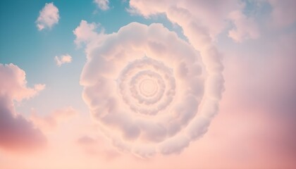 Poster - Spiraling clouds in the sky nature scene serene environment aerial view