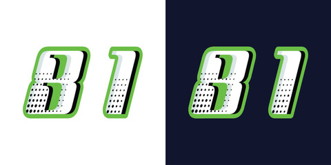 Leinwandbilder - Racing number 81 vector effect design