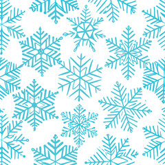 Poster - Seamless Repeating Pattern Featuring Delicate Snowflakes A Winter Wonderland Design