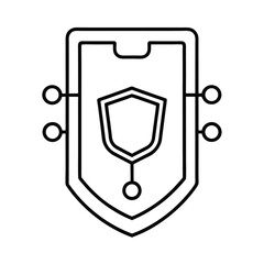 Poster - Digital security shield protection concept representing data safety and online privacy in technology