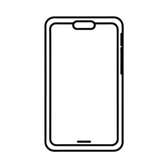 Poster - Modern smartphone outline vector illustration perfect for app designs technology and communication concepts