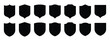 © sojibadnan354 - Shield vector set line black vector design illustrator, Collection of protect shield, Vector security shield badge, Knight award contours and linear signs Heraldic shield