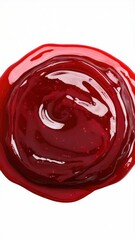 Poster - A close-up view of a bright red liquid on a white surface, ideal for use in medical or laboratory settings