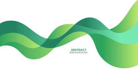 Wall Mural - Green elegant wave business banner background